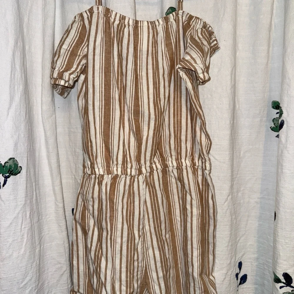 Oshkosh B’gosh Girls Striped Off Shoulder Romper